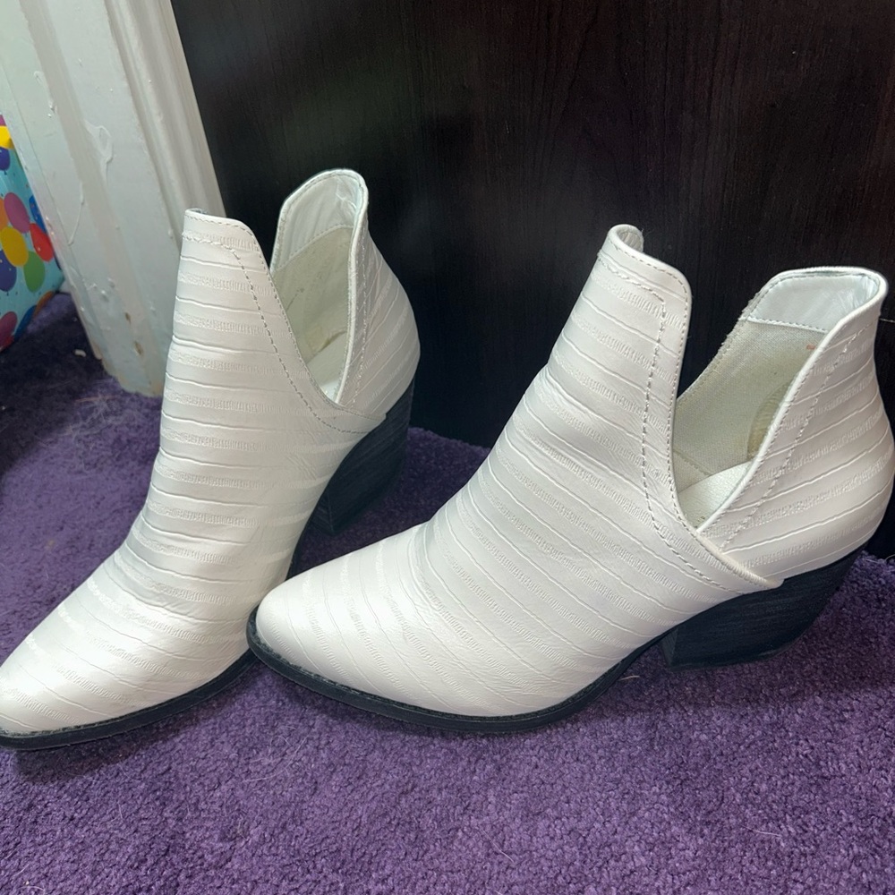 White Ankle Booties